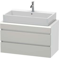 Тумба под раковину для консоли/столешницы Duravit DuraStyle 90х47,8х51,2 см, подвесная, ДСП, цвет: бетонно-серый/белый матовый, 2 выдвижных ящика, прямоугольная Тумба под раковину для консоли/столешницы Duravit DuraStyle 90х47,8х51,2 см, подвесная, ДСП, цвет: бетонно-серый/белый матовый, 2 выдвижных ящика, прямоугольная