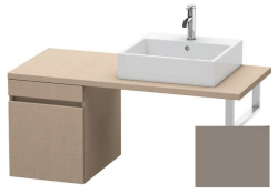 Тумба/шкафчик для консоли/столешницы Duravit DuraStyle под раковину 40х54,8х51,2 см, подвесная, ДСП, цвет: лен/базальт, 1 выдвижной ящик, прямоугольная