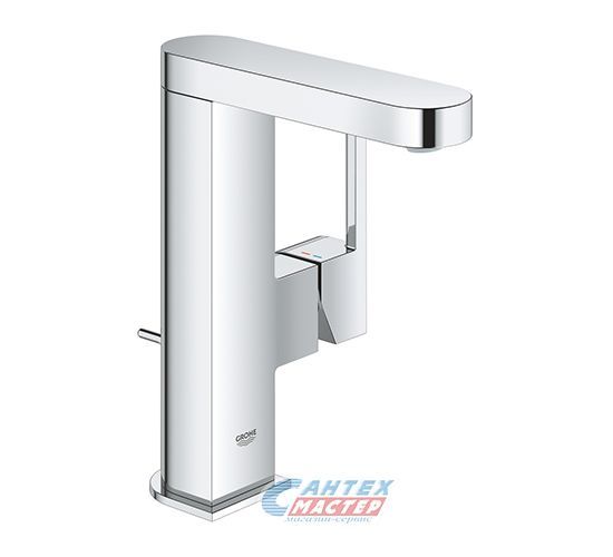 Смеситель для раковины Grohe Plus однорычажный, излив короткий, длина 120 мм, керамический, латунь, цвет хром, без донного клапана