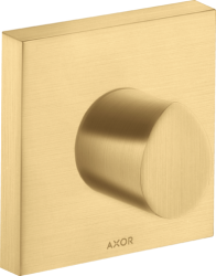 Вентиль Axor Starck Organic 120/120 запорный, скрытого монтажа, квадратный, латунь, цвет: шлифованное золото, встраеваемый/встроенный, для ванны/душа