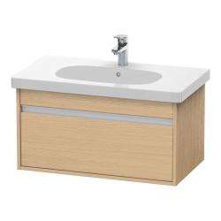 Тумба под раковину для консоли/столешницы Duravit Ketho 80х55х42,6 см, подвесная, ДСП, цвет: натуральный дуб, 1 выдвижной ящик, для встраиваемой сверху раковины, прямоугольная