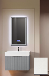 Тумба Cezares Premium Plisse, 50х45х27 см, подвесная, 1 выдвижной ящик, цвет белый матовый, шкафчик навесной, механизм доводчика, прямоугольная