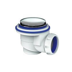 Сифон Unicorn для душевого поддона, 65 мм, цвет хром/белый, полипропилен, без отвода G410Н