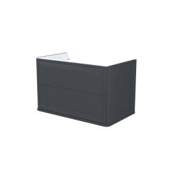 Тумба под раковину IDDIS Oxford Neo, 808х469х500 мм, подвесная, 2 выдвижных ящика, МДФ, цвет темно-серый, система плавного закрывания, прямоугольная, универсальная, в ванную комнату OXN80D0i95