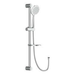 Душевой гарнитур Cersanit LARA, высота 800 мм, цвет хром, комплект: лейка/шланг/штанга/мыльница, без смесителя