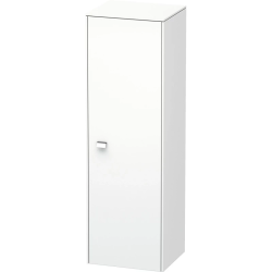 Пенал Duravit Brioso R, 42x36x133 см, подвесной, (правый), с дверцей, с полкой, со стеклянными полками, цвет: белый матовый/хром, в ванную комнату