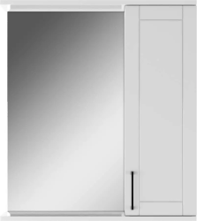 Зеркальный шкаф Домино Charlie 70, 700х201х782 мм, без подсветки, подвесной, цвет белый, зеркало, 1 распашная дверца, прямоугольный, правый, правосторонний
