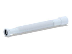 Труба гофрированная ANI (Ани-пласт) 1 1/4"*40/50 удлиненная, белая, полипропилен, длина от 541-1371 мм K216