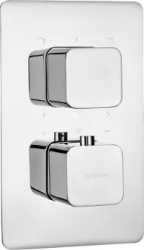 Смеситель для душа Deante BOX SQUOVAL, термостатический, встраиваемый, латунь, без излива, керамический, цвет хром, внешняя часть, скрытого монтажа