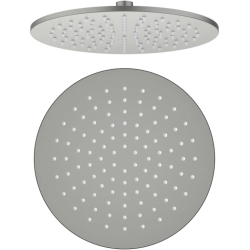 Верхний душ Aquatek AQ2077BGM круглый, 1 режим, размер 250х7 мм, нержавеющая сталь, цвет оружейная сталь, для душа/ванной, на стену/на потолок