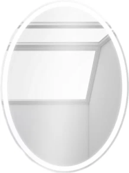 Зеркало BelBagno 75х90 см, с LED/ЛЕД-подсветкой, овальное, без антизапотевания, выключатель кнопочный, для ванны, навесное/подвесное/настенное