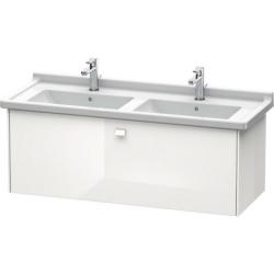 Тумба под раковину Duravit Brioso, 122х46,9х45,2 см, подвесная, 1 выдвижной ящик, ДСП, цвет: белый глянец, шкафчик навесной, механизм доводчика, прямоугольная, правая/левая, в ванную комнату