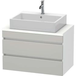 Тумба под раковину для консоли/столешницы Duravit DuraStyle 80х47,8х51,2 см, подвесная, ДСП, цвет: бетонно-серый/белый матовый, 2 выдвижных ящика, прямоугольная