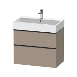 Тумба под раковину Duravit D-Neo, 78,4х44,2х62,5 см, подвесная, 2 выдвижных ящика, ДСП, цвет: лен, шкафчик навесной, прямоугольная, правая/левая, в ванную комнату
