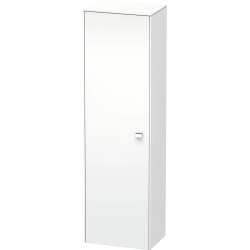 Пенал Duravit Brioso L, 52x36x177 см, подвесной, (левый), с дверцей, с полкой, со стеклянными полками, цвет: белый матовый/хром, в ванную комнату