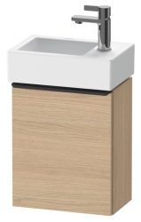 Тумба под раковину Duravit D-Neo, 36,4х22,2х44 см, подвесная, с распашной дверцей, ДСП, цвет: натуральный дуб, шкафчик навесной, прямоугольная, левая, в ванную комнату