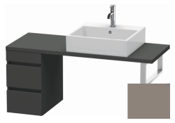 Тумба/шкафчик для консоли/столешницы Duravit DuraStyle под раковину 30х47,8х51,2 см, подвесная, ДСП, цвет: графит/базальт, 2 выдвижных ящика, прямоугольная
