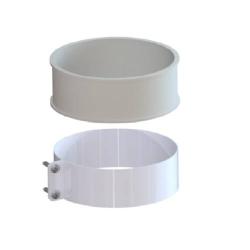 Хомут обжимной Gekon (труба-труба) 100 мм цвет белый