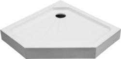 Душевой поддон Cerutti SPA, 100х100 см, трапеция/угловой/пятиугольный, акриловый, низкий, белый, с бортиком, литой, литьевой, для душа