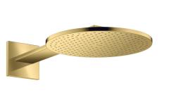 Верхний душ AXOR ShowerSolutions 300 2jet, с держателем, настенный монтаж, круглый, с 2 режимами, размер 30 см, металлический, цвет: полированное золото, для душа/ванной