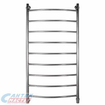 Полотенцесушитель 1200х600 мм Energy Classic водяной. 3/4" дюйма,  нижнее подключение, из нержавеющей стали, форма лесенка дугой, настенный, цвет хром, для ванны, вертикальный , к стояку горячей воды, отопления