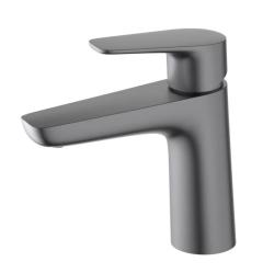 Смеситель для раковины/умывальника Aquatek Бетта однорычажный, неповоротный, фиксированный, излив длина 125 мм высота 98 мм латунь, цвет оружейная сталь 