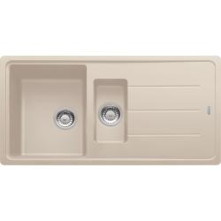 Мойка кухонная Franke BASIS BFG 651, две чаши, 97х50 см, врезная, искусственный гранит (Fragranite+), прямоугольная, цвет сахара, без отверстия под смеситель, с крылом, оборачиваемая