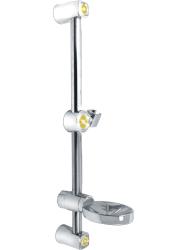 Душевая стойка Варион Флора серебро с держателем для душевой лейки и мыльницей, высота 600 мм, хром, настенная, для душа/ванной