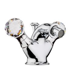 Смеситель для биде Webert Karenina, для унитаза/биде, двухвентильный, неповоротный, длина 90 мм, латунь, цвет хром