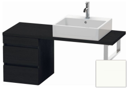 Тумба/шкафчик для консоли/столешницы Duravit DuraStyle под раковину 40х47,8х51,2 см, подвесная, ДСП, цвет: дуб черный/белый матовый, 2 выдвижных ящика, прямоугольная