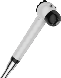 Лейка душевая Hansgrohe Jocolino "Зебра" 2jet, детская, настенная, круглая, с 2 режимами, регулируемая, пластиковая, цвет белый/черный, ручная, для душа/ванной