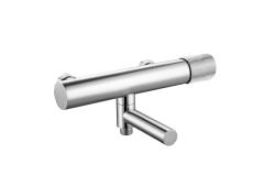 Смеситель для ванны/душа Olive's Mansa однорычажный, настенный, керамический, неповоротный, длина излива 100 мм, латунь, цвет хром Смеситель для ванны/душа Olive's Mansa однорычажный, настенный, керамический, неповоротный, длина излива 100 мм, латунь, цвет хром