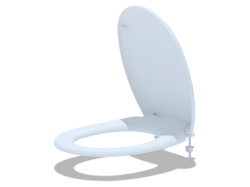 Сиденье для унитаза ANI (Ани пласт) 444х355 мм полипропилен, пластиковое крепление WS0200