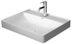 Раковина DURAVIT DuraSquare WonderGliss 60х47х14,5 см, накладная, прямоугольная, керамика DuraCeram, цвет белый, 2 отверстия под смеситель, антигрязевое покрытие, без перелива