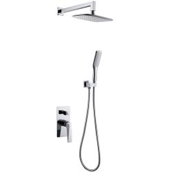 Душевая система Boheme Venturo, встраиваемая, цвет хром, комплект: однорычажный, смеситель/тропический душ (с верхней лейкой)/лейка/шланг, встраиваемый (скрытый) монтаж