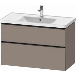 Тумба под раковину Duravit D-Neo, 98,4х45,2х62,5 см, подвесная, 2 выдвижных ящика, ДСП, цвет: базальт, шкафчик навесной, прямоугольная, правая/левая, в ванную комнату