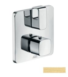 Смеситель для душа Axor Urquiola с запорным/переключающим вентилем, термостатический, скрытого монтажа, настенный, без излива/шланга/лейки, квадратный, латунный, цвет шлифованная медь, с термостатом, встроенный/встраиваемый/термостатный Смеситель для душа Axor Urquiola с запорным/переключающим вентилем, термостатический, скрытого монтажа, настенный, без излива/шланга/лейки, квадратный, латунный, цвет шлифованная медь, с термостатом, встроенный/встраиваемый/термостатный