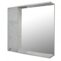 Зеркальный шкаф Loranto Florena, 60х80х13,5 см, подвесной, цвет светлый бетон, зеркало, 1 распашная дверца, прямоугольный, левый/левосторонний