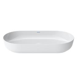 Раковина DURAVIT Luv WonderGliss 80х40х14 см, накладная, овальная, санфарфор, цвет белый глянцевый, без отверстия/площадки под смеситель, антигрязевое покрытие, без перелива