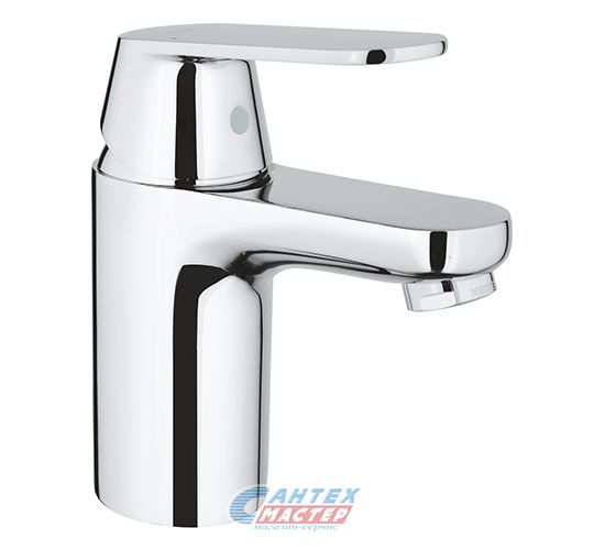 Смеситель для раковины Grohe Eurosmart Cosmopolitan однорычажный, излив короткий, длина 90 мм, керамический, латунь, цвет хром, без донного клапана
