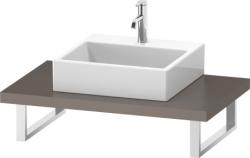 Столешница Duravit Brioso, для консоли, консольное полотно, 80х48х3 см, ДСП, прямоугольная, тонкая, цвет: базальт,  для двух раковин/умывальников/рукомойников, 2 выреза под раковину, установка по краям