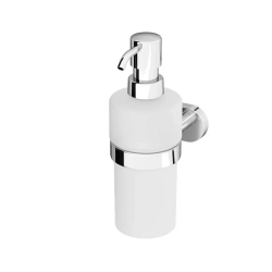 Дозатор жидкого мыла AM.PM Sense L, настенный, сплав металлов/стекло, форма округлая, для мыла в ванную/туалет/душевую кабину, цвет хром