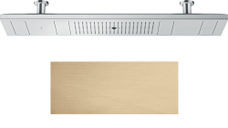 Верхний душ AXOR ShowerSolutions ShowerHeaven 1200/300 4jet, потолочный монтаж, прямоугольный, с 4 режимами, размер 120х30 см, металлический, цвет: шлифованная бронза, для душа/ванной, без подсветки
