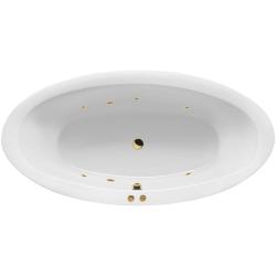 Ванна Excellent Lumina SOFT, 190х95 см, акриловая, цвет- белый/золото, (с гидромассажем), с каркасом, овальная, правосторонняя/левосторонняя, правая/левая, универсальная, отдельностоящая