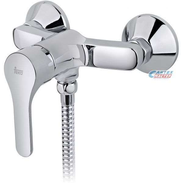 Смеситель для душа Teka Salina однорычажный, керамический, настенный, без излива/шланга/лейки, латунь хром