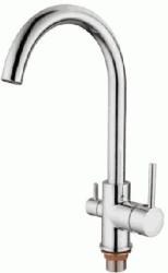 Смеситель для кухни/мойки LEDEME L4255-3 с подключением к фильтру, однорычажный, поворотный, керамический картридж, длина 206 мм, высота 270 мм хром, латунь