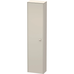 Пенал Duravit Brioso L, 42x24x177 см, подвесной, (левый), с дверцей, с полкой, со стеклянными полками, цвет: серо-коричневый, в ванную комнату