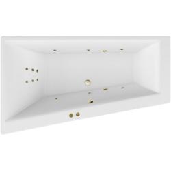 Ванна Excellent Sfera Slim LINE, 170х100 см, акриловая, цвет- белый/бронза, (с гидромассажем), с каркасом, асимметричная, левосторонняя, левая, приставная/встраиваемая