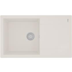 Мойка кухонная Lemark IMANDRA 840, 50х84х19,7 см, врезная, кварцгранит, прямоугольная, цвет жасмин, без отверстия под смеситель, с крылом, оборачиваемая, слив-перелив, врезная в столещницу, для кухни