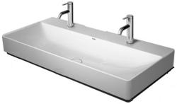 Раковина DURAVIT DuraSquare WonderGliss 100х47х14,5 см, подвесная, прямоугольная, санфарфор, цвет белый, 2 отверстия под смеситель, антигрязевое покрытие, без перелива